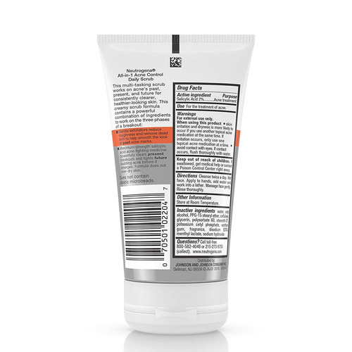 Neutrogena Todo-en-1 Control Del Acné Diaria Exfoliante Faci