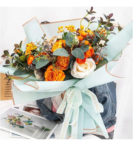 Papel Coreano Para Envolver Ramas De Bouquet Flores 40