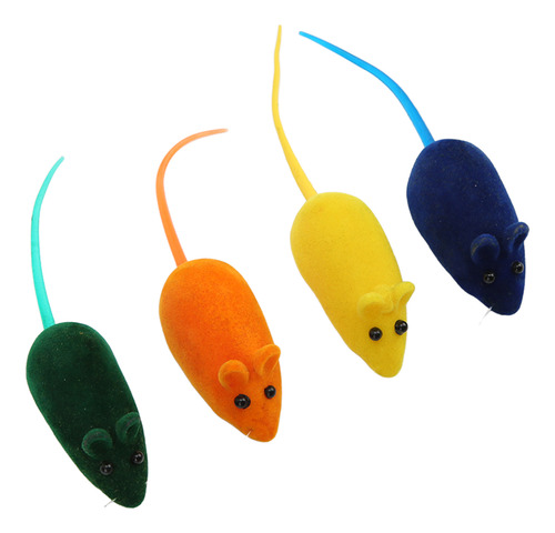 Juguete Squeak Mouse, 20 Unidades, Seguro, Interactivo, 4 Co