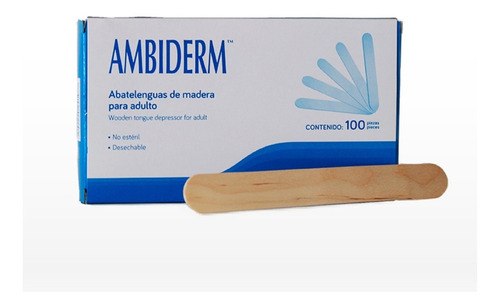 Abatelenguas De Madera 18x15 Cm Ambiderm