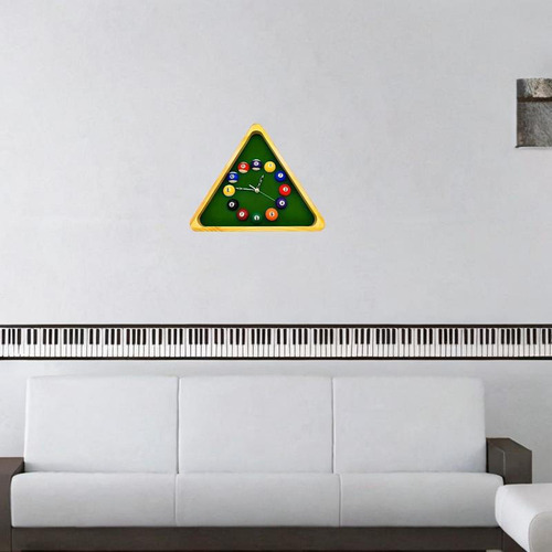 Reloj De Pared De Madera Con Forma De Triángulo Y Bola De
