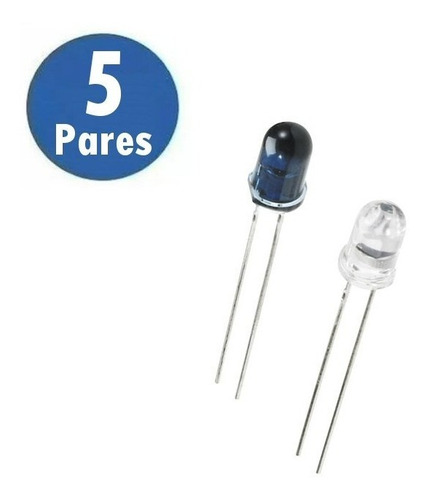 5 Pares De Led 5mm Ir 940nm, Emisor Ir + Receptor Ir