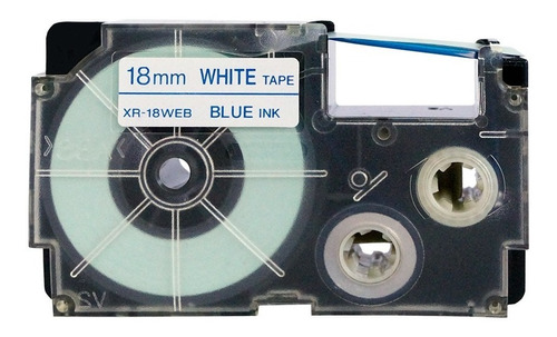 Cinta Para Rotulador Casio Xr-18web Cinta Bca  / Tinta Azul