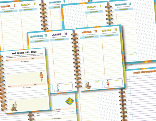 Agenda 2 Dias 2025, Scooby Doo, Personalizada, M. Carta
