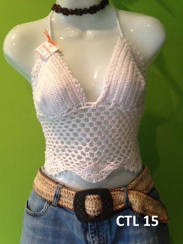 Trajes De Baño Crop Top Pareos Short Faldas Tejidos Crochet
