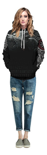Rr Conjunto Sudadera Con Capucha Y Estampado Viking