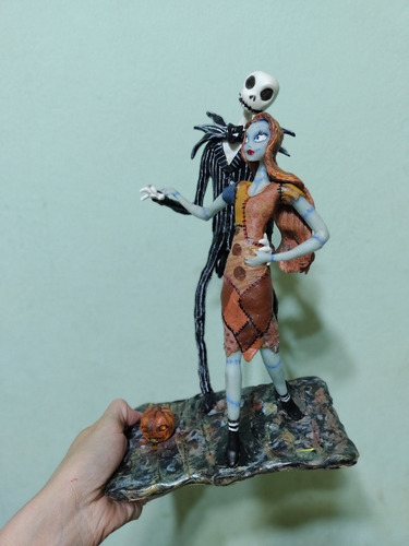 El Extraño Mundo De Jack Y Sally Adorno De Torta Porcelana