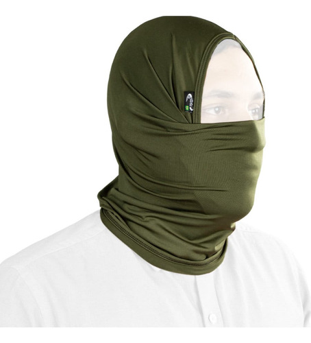 Bandana Balaclava Proteção P/ Pesca Ciclismo Fox Boy Cor Verde