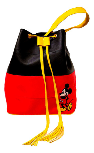 Bolsa Mickey Mouse Bordada Dama Morral Casua Nyny Bolso Mano