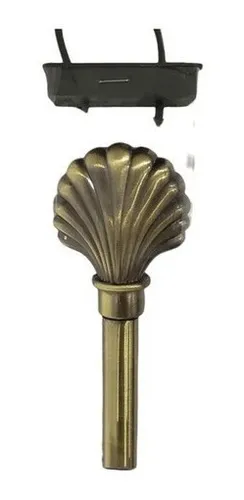 Cortinero Tubo Decorativo Concha Cobre