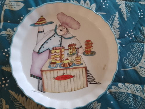 Tartera De Porcelana Pintada A Mano