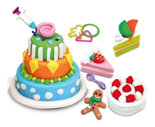 Masas Armar Pasteleria Infantil Potes Toy New 6060 Bigshop