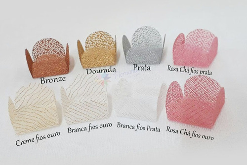 810 Caixetas 4 Pétalas Doces Finos 3.3cm Tela Escócia