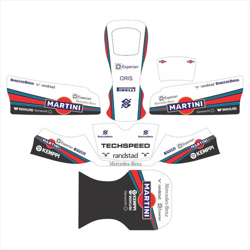 Adesivos Kart - Réplica F1 Mercedes Martini