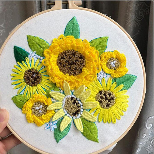 2pcs Kit De Inicio De Aro De De Girasol / Floral Adorno Para