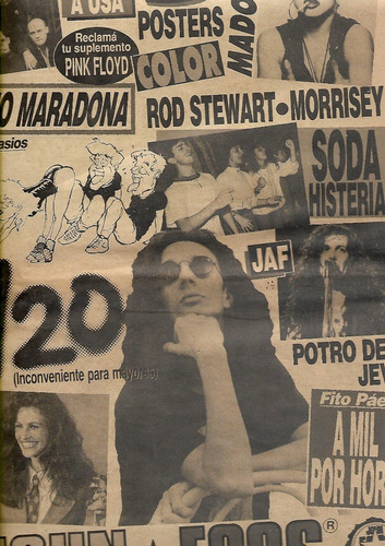 Revista 13/20 1991 Soda Stereo Fito Jaf Boca Sida Rourke