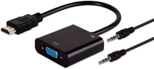 Cabo Adaptador Conversor Hdmi Para Vga Com Saída P2 De Áudio