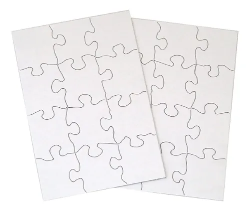 Piezas de rompecabezas en blanco sale