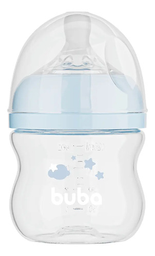 Mamadeira Easy Flow Nuvem Bebê 2 Meses Free Bpa Buba 120ml Cor Azul