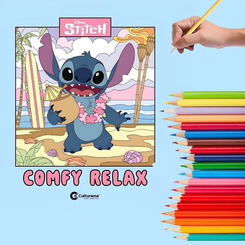 Lançamento Livro De Colorir Stitch Estilo Boobie Goods: Comfy Relax 24 Páginas