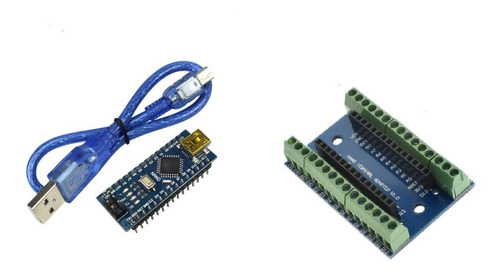 Tarjeta Compatible Nano Atmega328p Smd Ch340 Con Base