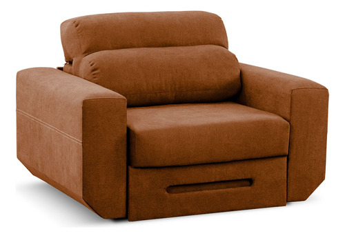 Sillón Sofa Cama 1 Cuerpo Reclinable Moderno - Verona Siena Diseño De La Tela Pana