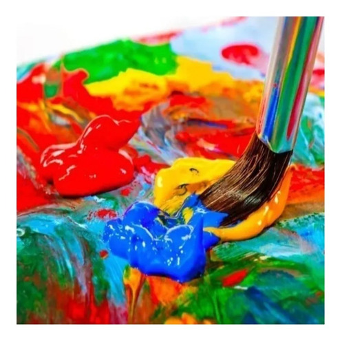 Set De Pintura Arte Acrílico Kit Pintar Atril 120 Bastidor