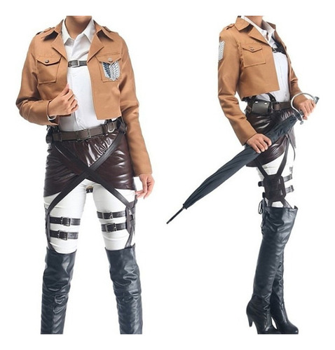 Juego Completo De Disfraz De Cosplay De Ataque A Los Titanes