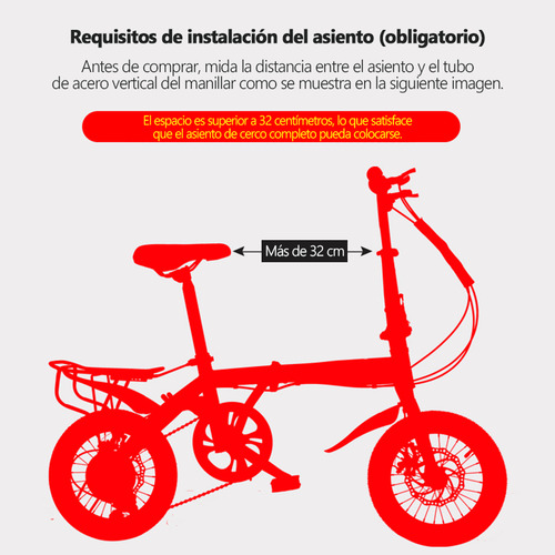 Asiento Para Bebé Seguridad En Bicicleta Delantera Antichoc Negro