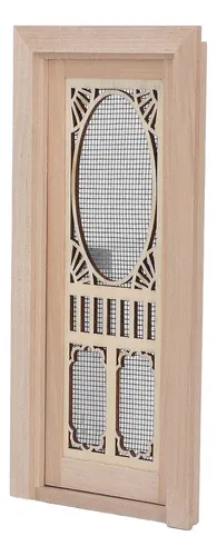 Pantalla De Madera Para Puerta De Muñecas, Abedul, Tamaño 1: