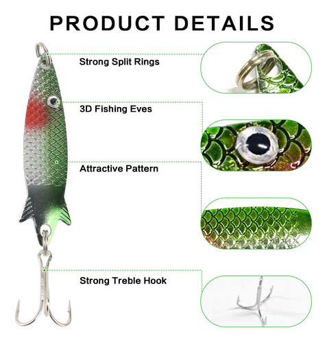 30 Señuelos De Pesca Con Caja De Almacenamiento Spinnerbaits