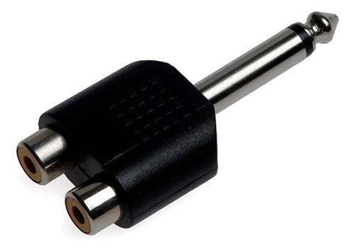 Adaptador Y 1 Pl 6,5 Mn A 2 Hembras Rca - Pack X 5 Unidades