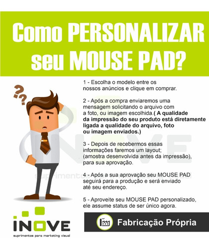 75 Mouse Pad Ergonômico Personalizado