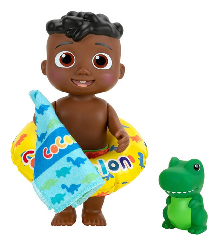 Cocomelon - Muñeca Splish Splash Cody Con Dino Bath Squirter