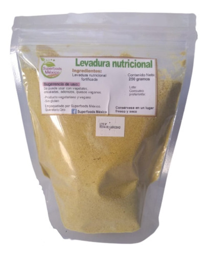 Levadura Nutricional Premium 250 Gramos-vegano