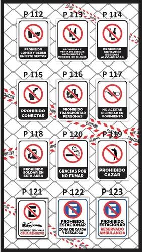 Cartel Prohibido Transportar Personal 22x28 Cm Alto Impacto