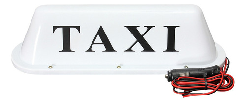 Blanco Impermeable Taxi Base Magnética Techo Coche Cabina Le