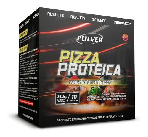 Pizza Proteíca 10 Sobres Pulver Whey Protein Sin Tacc 620gr