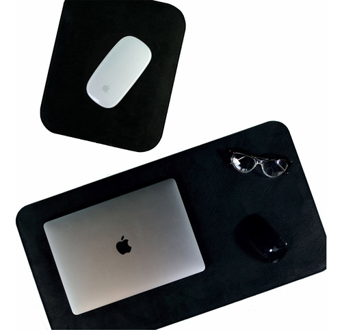 Mousepad + Desk Pad Para Escritorio Mouse Premium Eco Cuero 