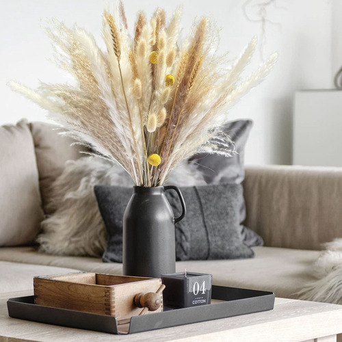 Ramo De Junco De Pampa Marrón Seco Natural Decoración Bohem