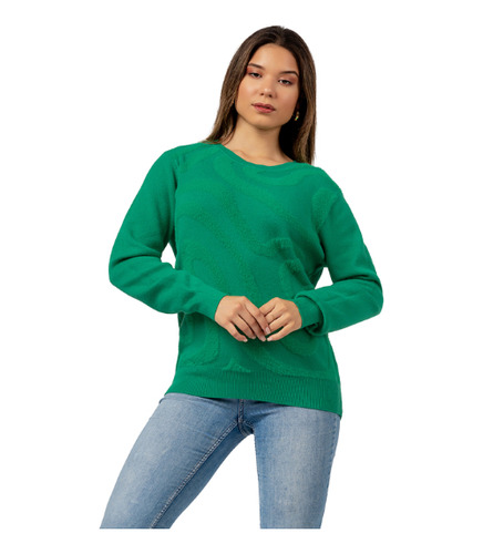 Sueter Polera Mujer De Cashemira Color Verde