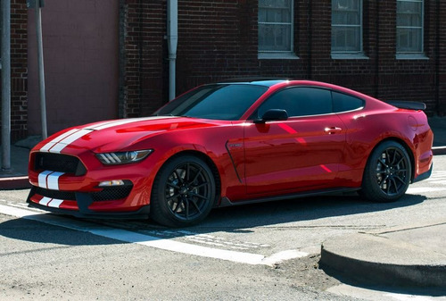Imagen 3 de 8 de Calcomanias Vinilo Blanca Doble Linea Ford Mustang