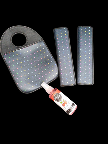 Combo Cubre Cinturón + Bolsa De Basura Para Auto Y Perfume Puntos