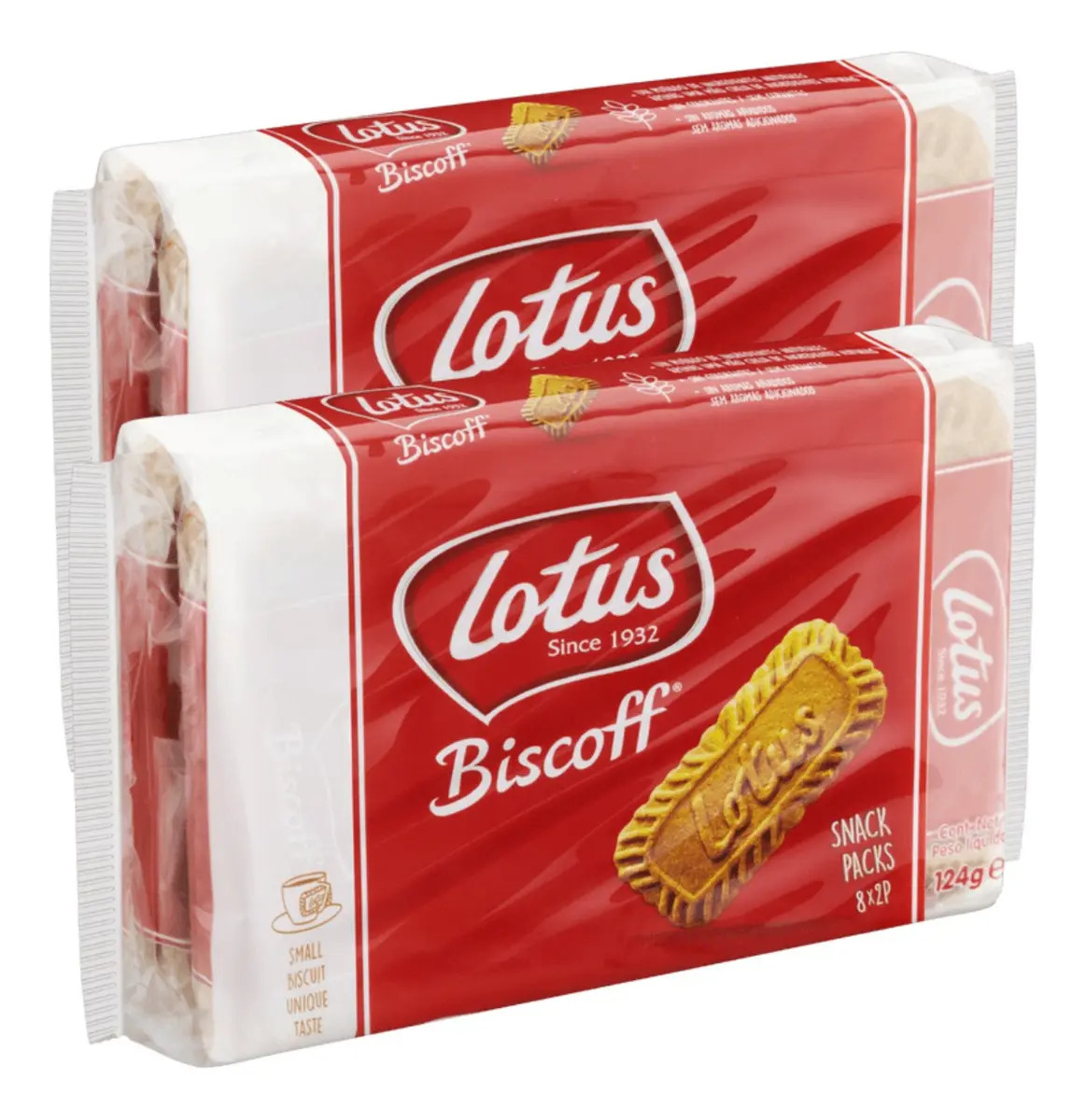 Kit 2 Pacotes Biscoito Belga Lotus Biscoff Pocket 124g