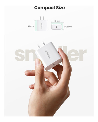 Cargador Usb C Ugreen 20w Power Delivery Para iPhone