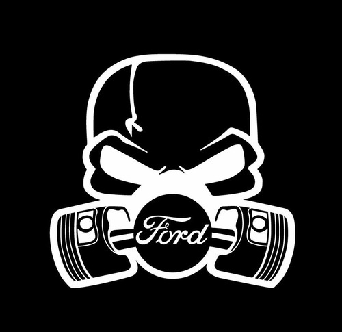 Adesivo Caveira Mascara Ford Turbo Rebaixado Punisher Skull