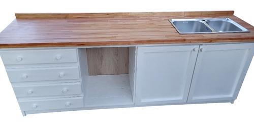 Mueble Bajomesada Con Tapa Eucaliptus Finger 