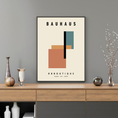 Set De 3 Laminas Estilo Bauhaus - Arte Moderno / Geométrico