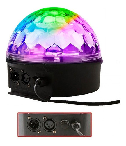 Bola Maluca 6 Cores Led Rgb Holográfico Strobo, Rítmico, Dmx 220v