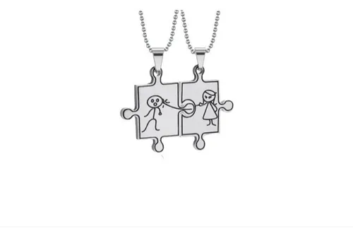 comprar Collar Para Compartir Dos Cadenas Con Pendiente Hombre Mujer